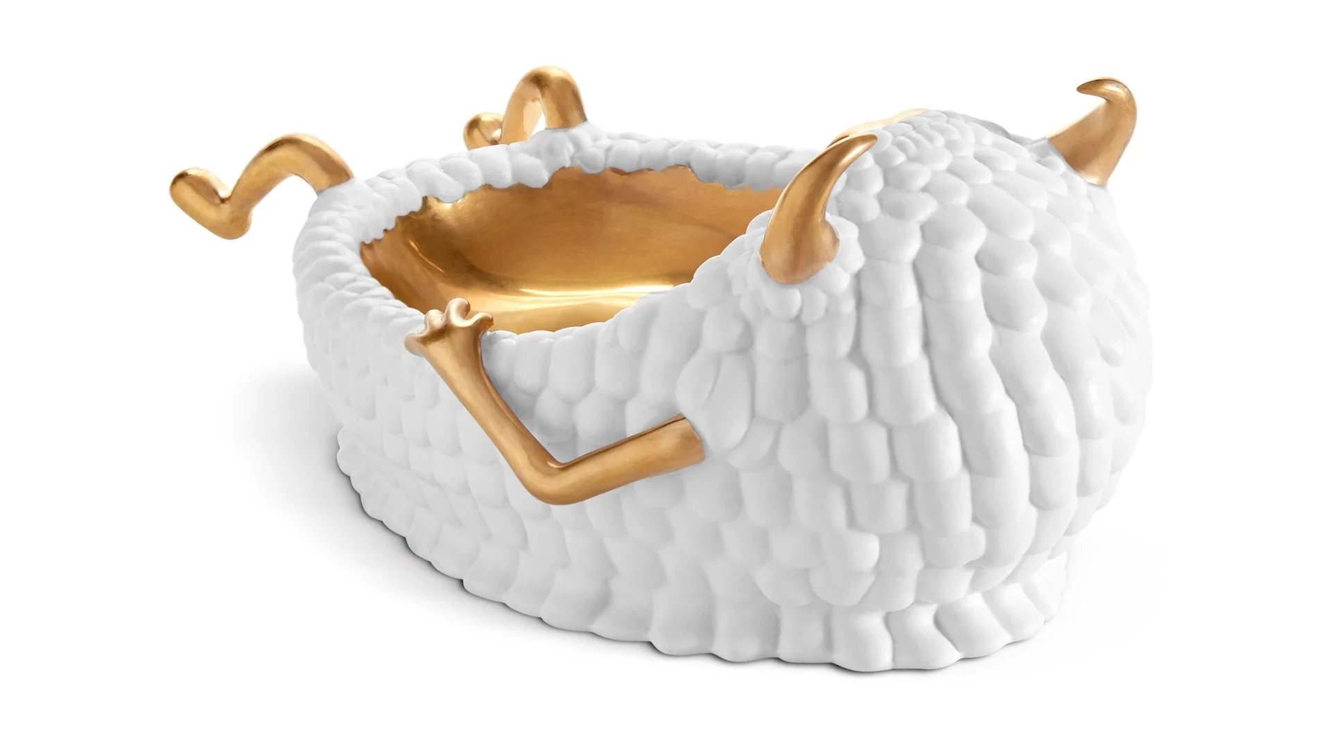 Чаша для закусок L’Objet Хаас 20х15х11 см, белая, фарфор, п/к