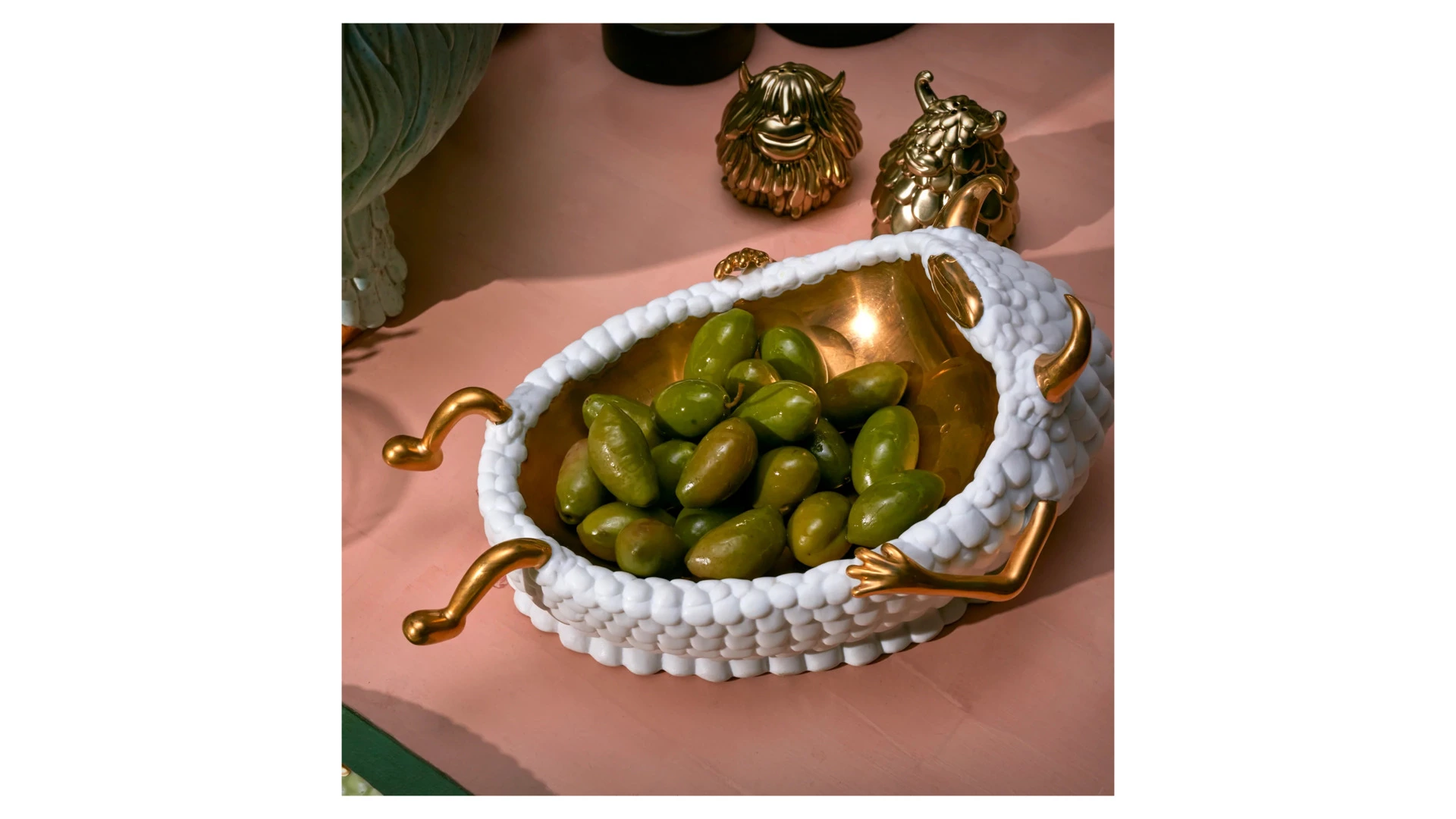Чаша для закусок L’Objet Хаас 20х15х11 см, белая, фарфор, п/к
