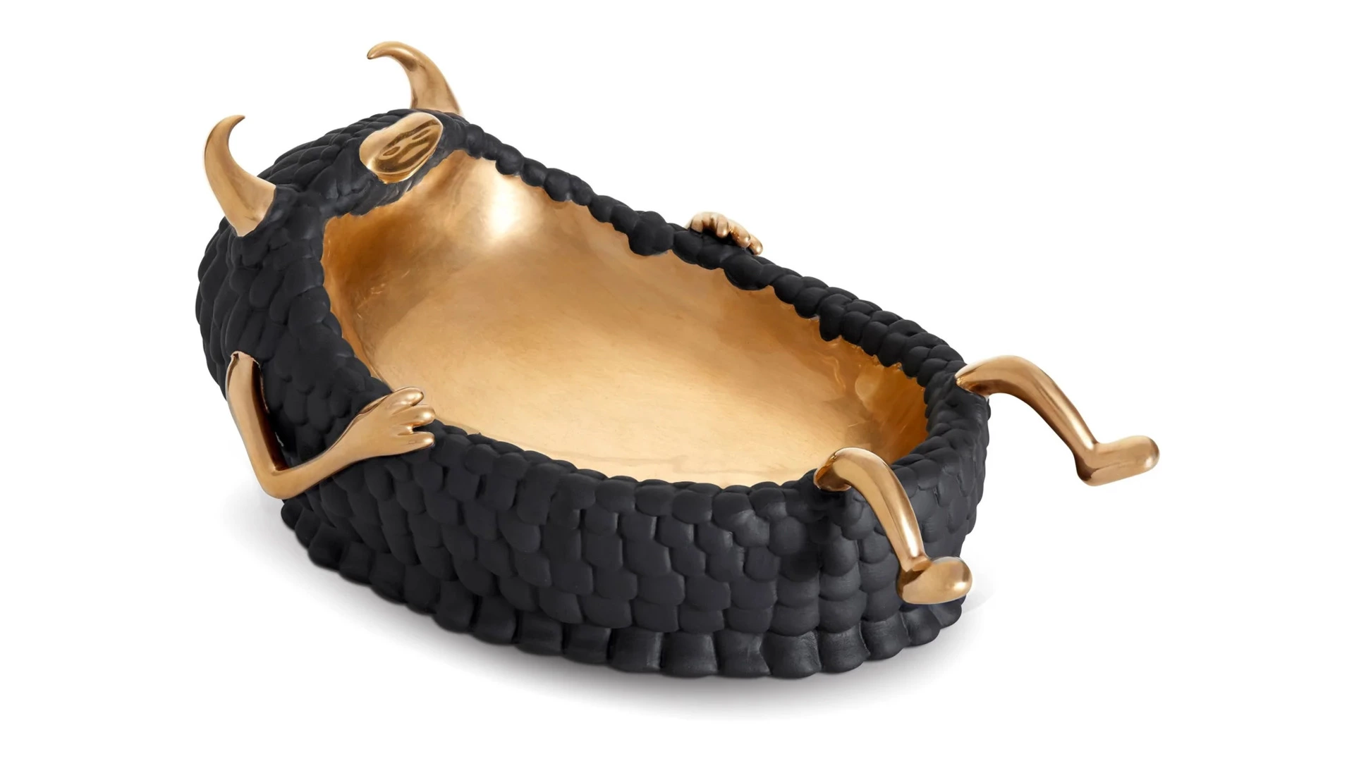 Чаша для закусок L’Objet Хаас 20х15х11 см, черная, фарфор, п/к