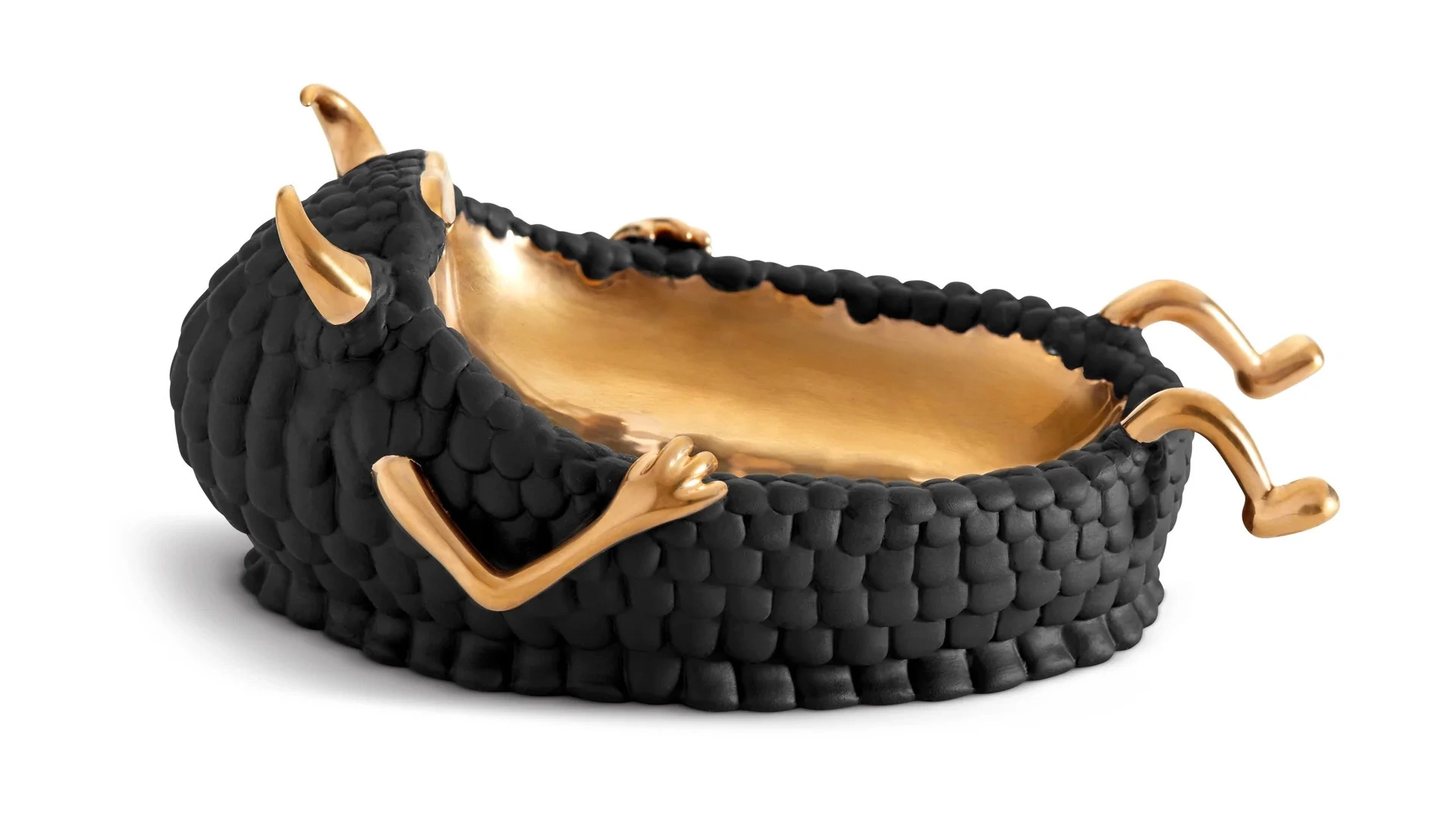 Чаша для закусок L’Objet Хаас 20х15х11 см, черная, фарфор, п/к