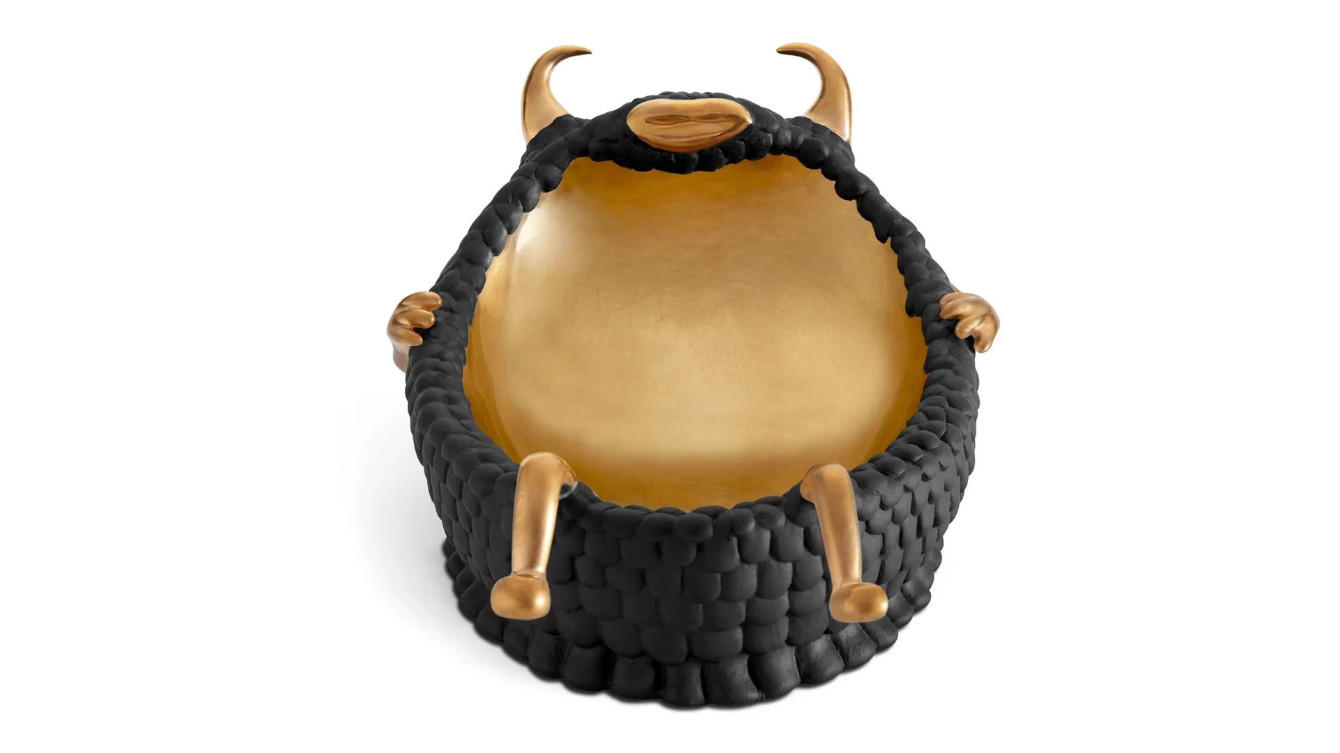 Чаша для закусок L’Objet Хаас 20х15х11 см, черная, фарфор, п/к