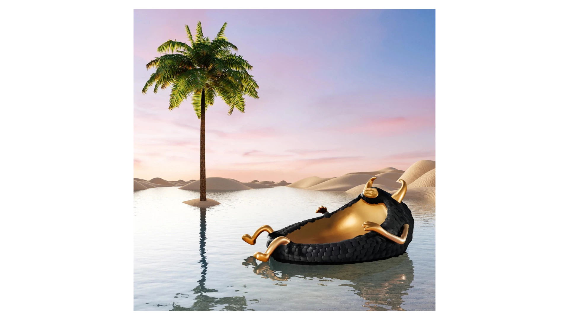 Чаша для закусок L’Objet Хаас 20х15х11 см, черная, фарфор, п/к