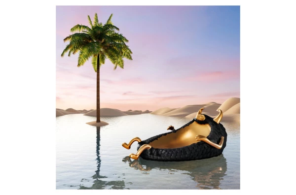 Чаша для закусок L’Objet Хаас 20х15х11 см, черная, фарфор, п/к