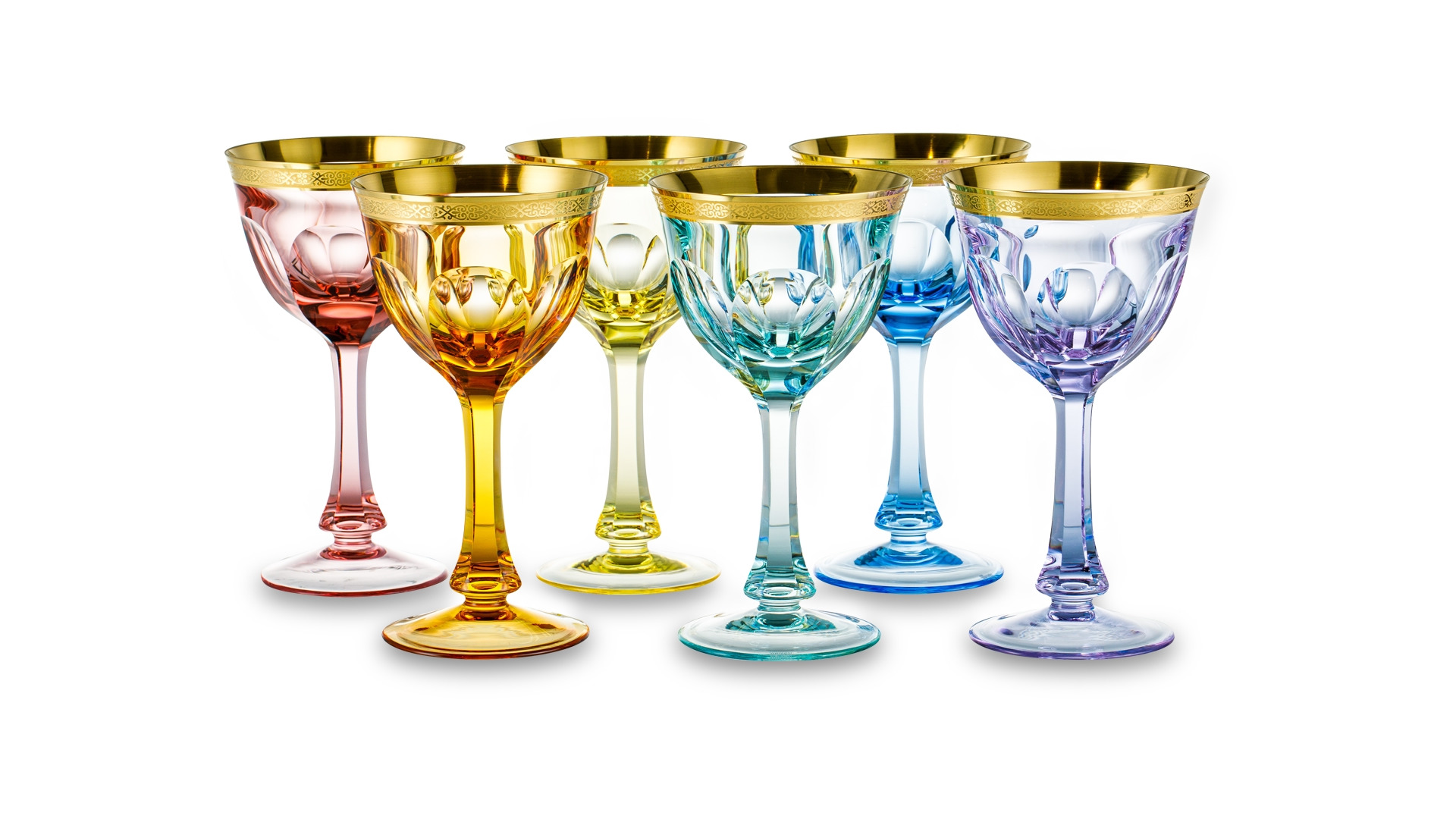 Набор бокалов для красного вина Moser Леди Гамильтон 210 мл, 6 цветов, 6 шт, п/к