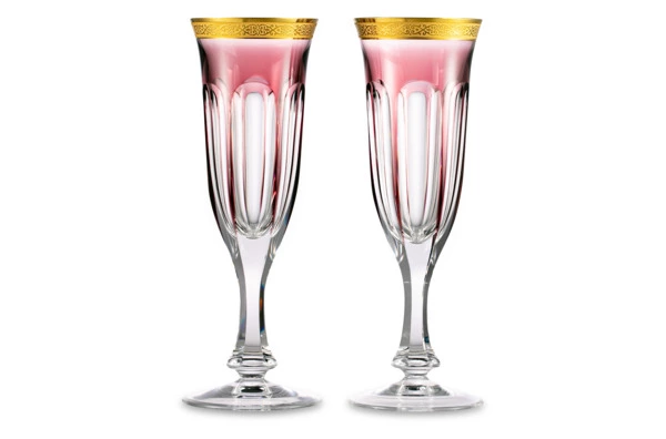 Набор фужеров для шампанского Moser Леди Гамильтон 140 мл, 2 шт, аметист, п/к