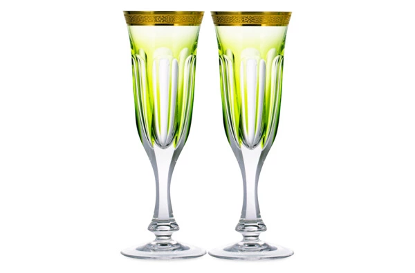 Набор фужеров для шампанского Moser Леди Гамильтон 140 мл, 2 шт, резеда, п/к