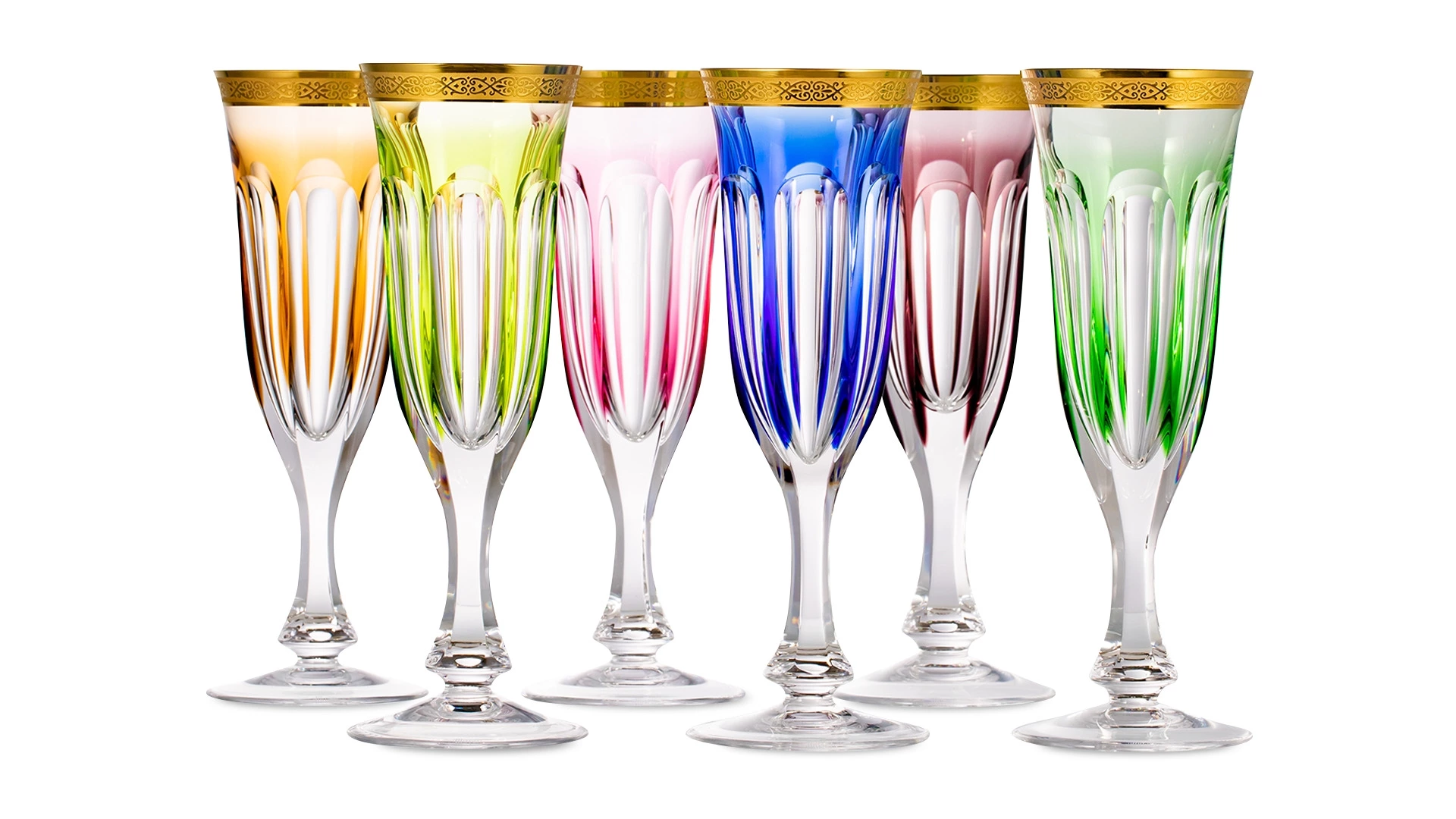 Набор фужеров для шампанского Moser Леди Гамильтон 140 мл, 2 шт, резеда, п/к