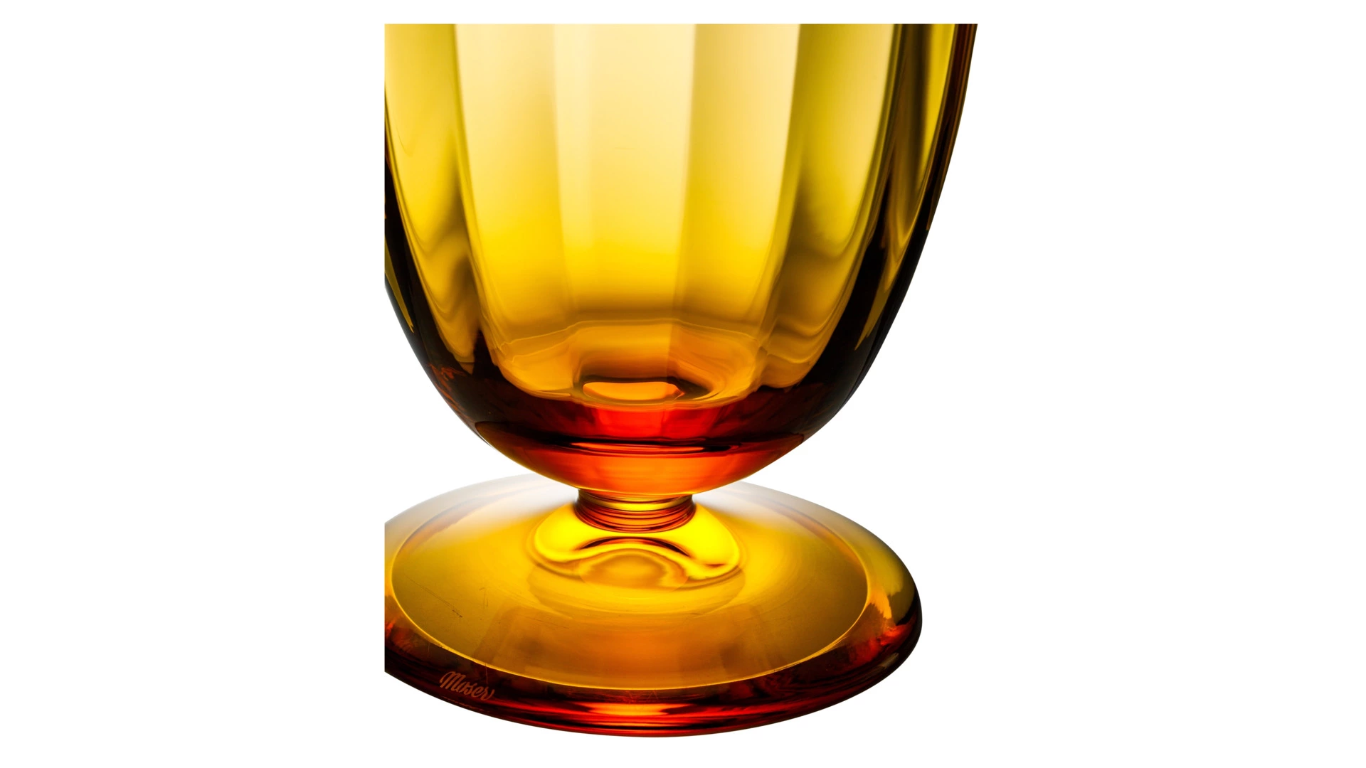 Ваза Moser Оптик 35 см, топаз, п/к