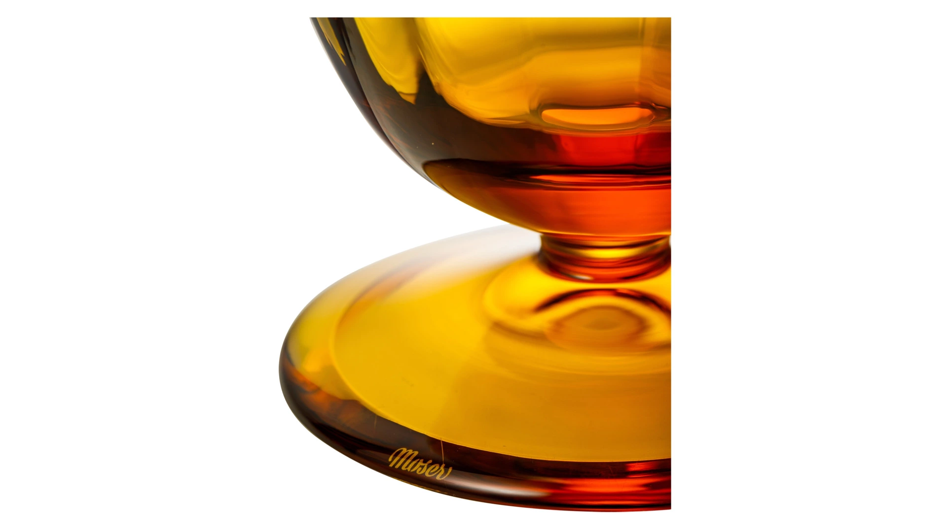 Ваза Moser Оптик 35 см, топаз, п/к