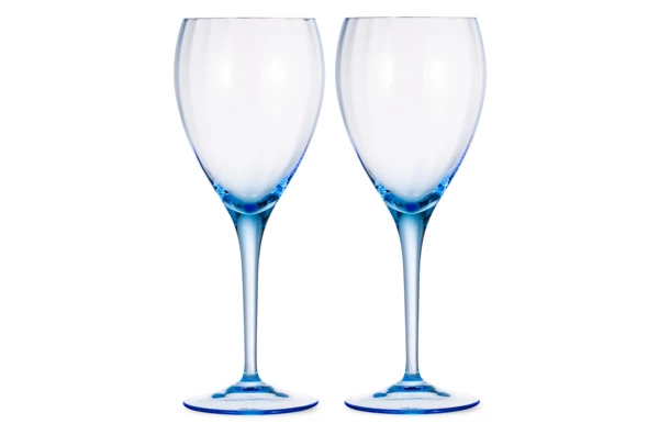 Набор бокалов для красного вина Moser Оптик 350 мл, 2 шт, аквамарин, п/к