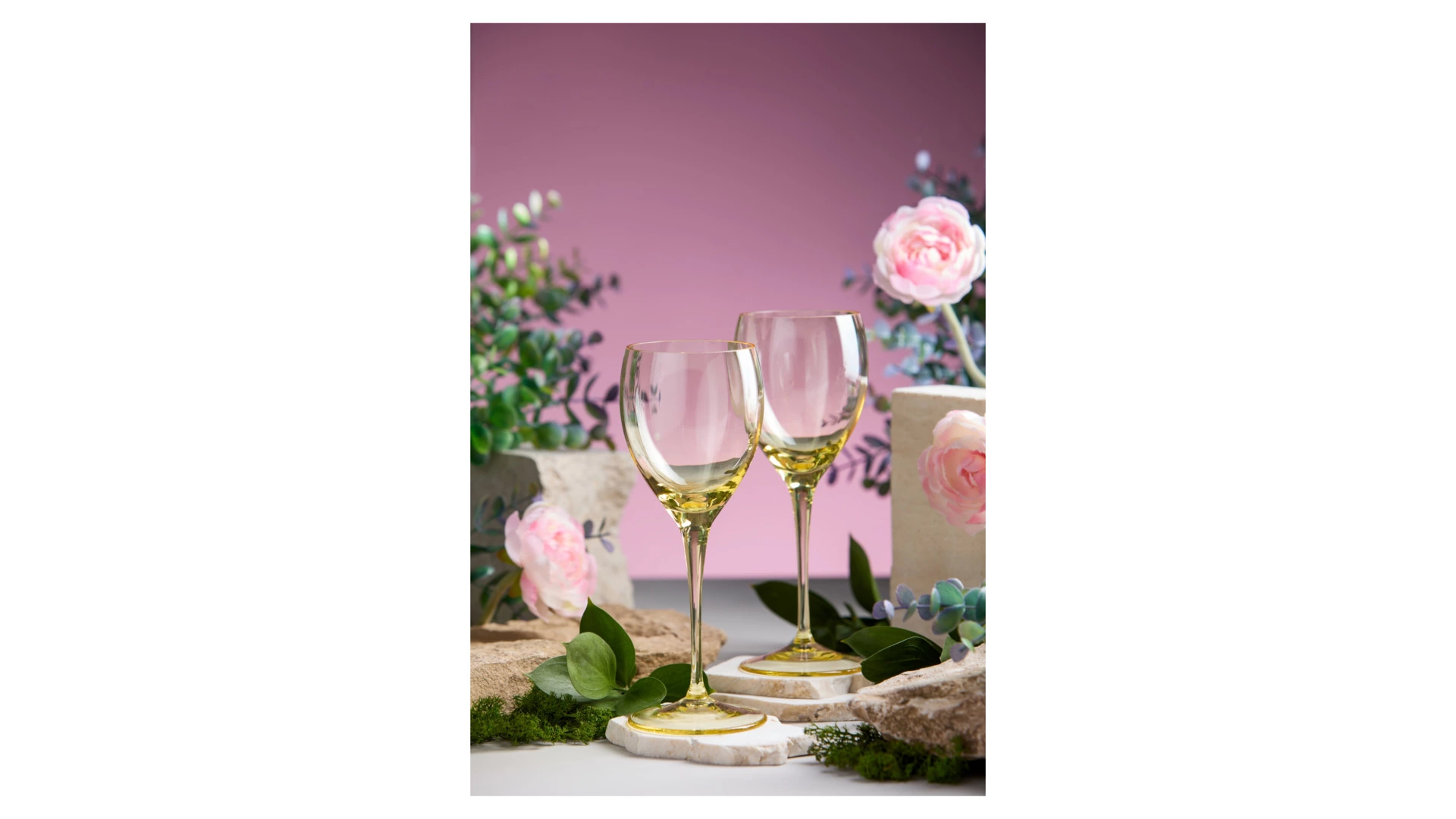 Набор бокалов для белого вина Moser Оптик 250 мл, 2 шт, желтый, п/к