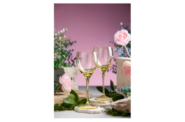 Набор бокалов для белого вина Moser Оптик 250 мл, 2 шт, желтый, п/к