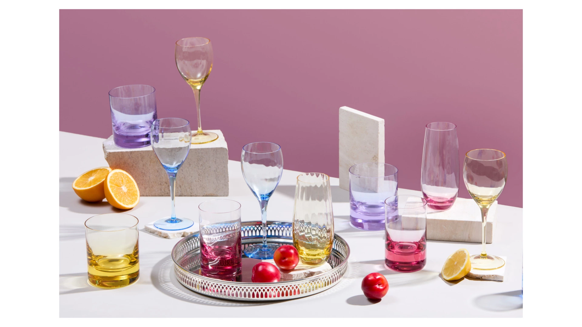 Набор бокалов для белого вина Moser Оптик 250 мл, 2 шт, желтый, п/к