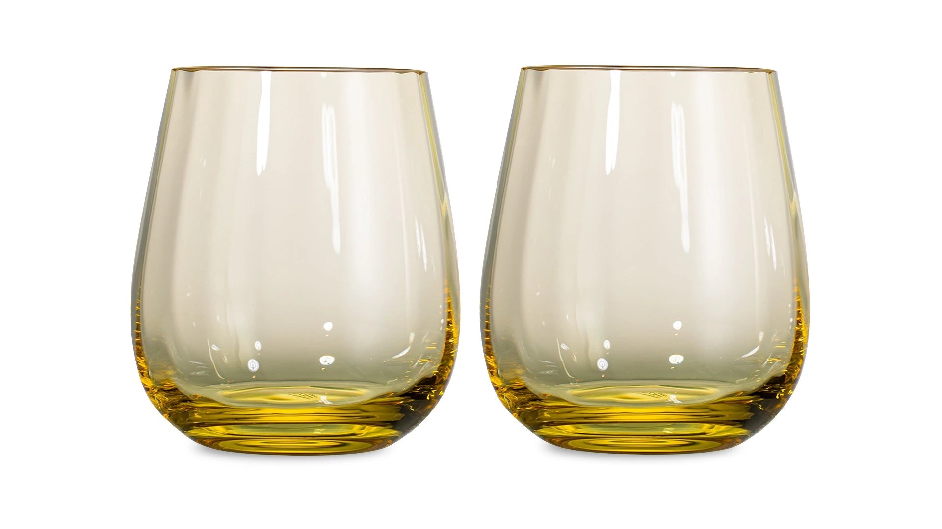 Набор стаканов для виски Moser Оптик 360 мл, 2 шт, желтый, п/к