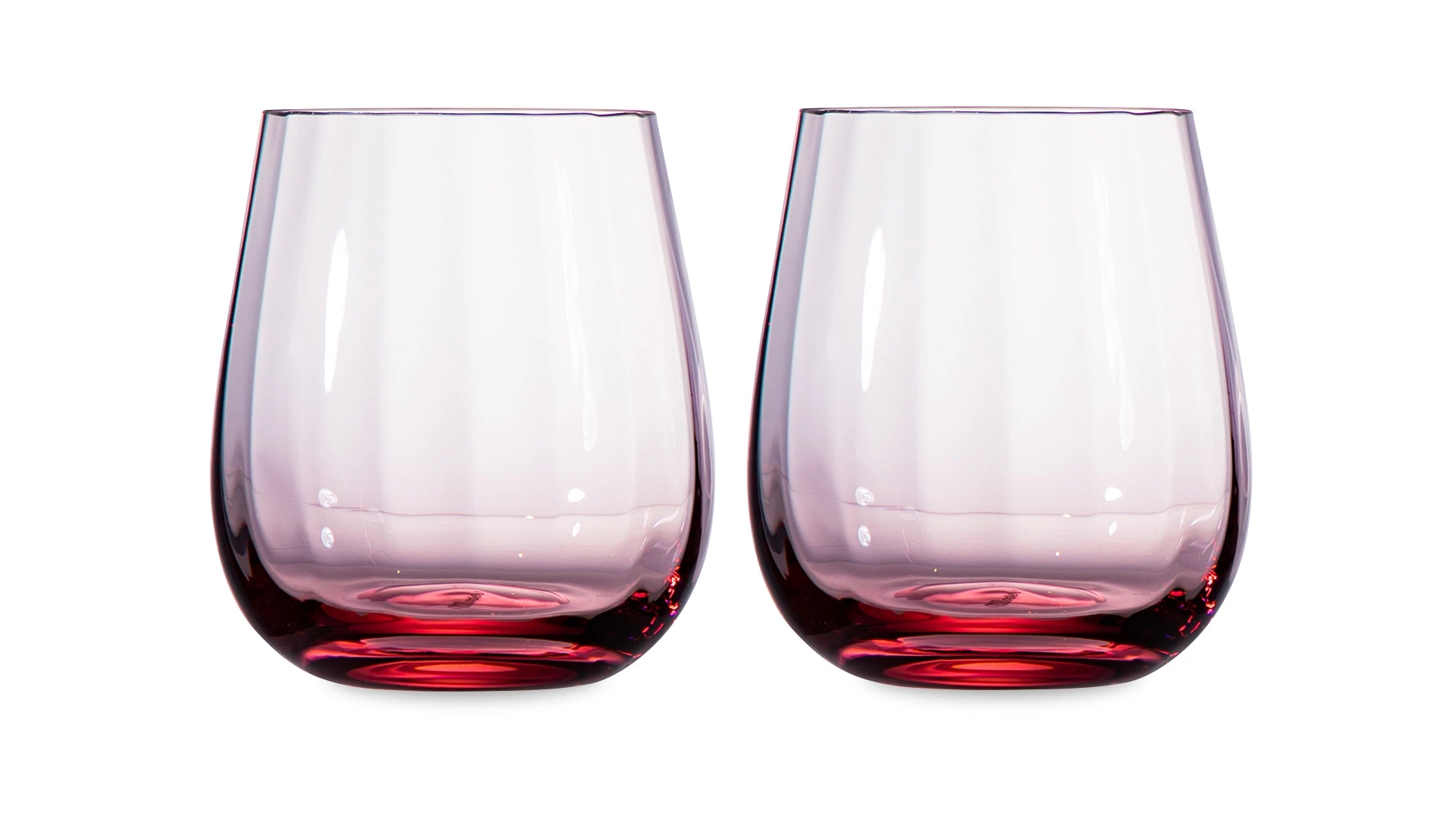 Набор стаканов для виски Moser Оптик 360 мл, 2 шт, розалин, п/к