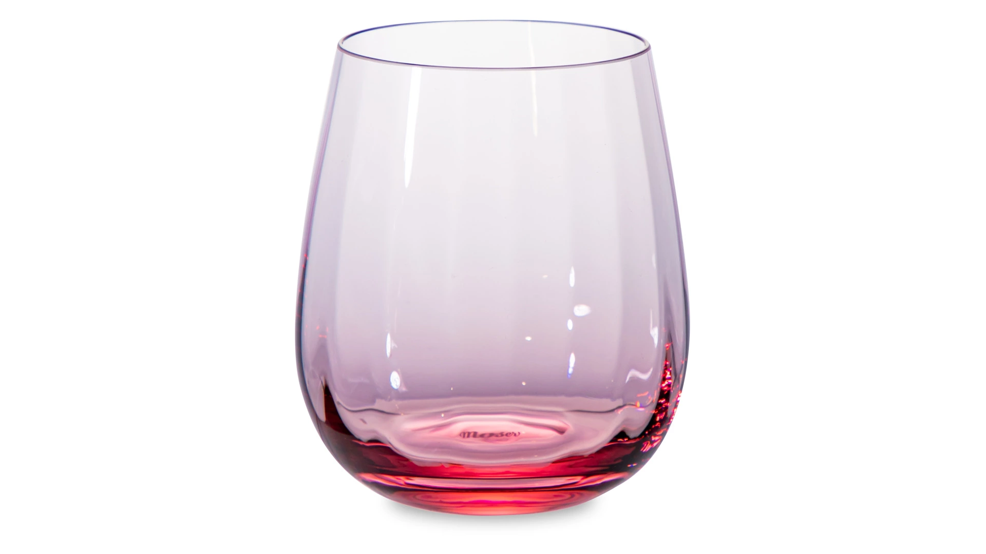 Набор стаканов для виски Moser Оптик 360 мл, 2 шт, розалин, п/к
