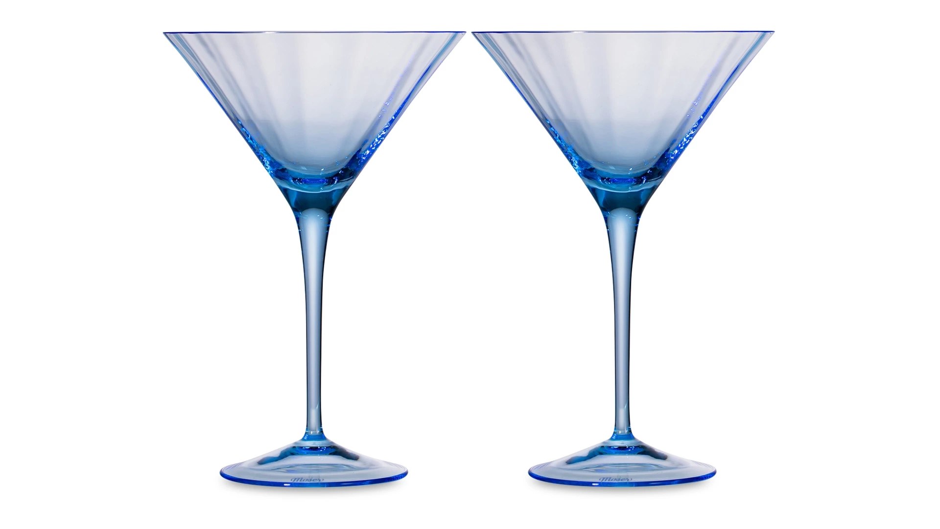 Набор бокалов для мартини Moser Оптик 290 мл, 2 шт, аквамарин, п/к