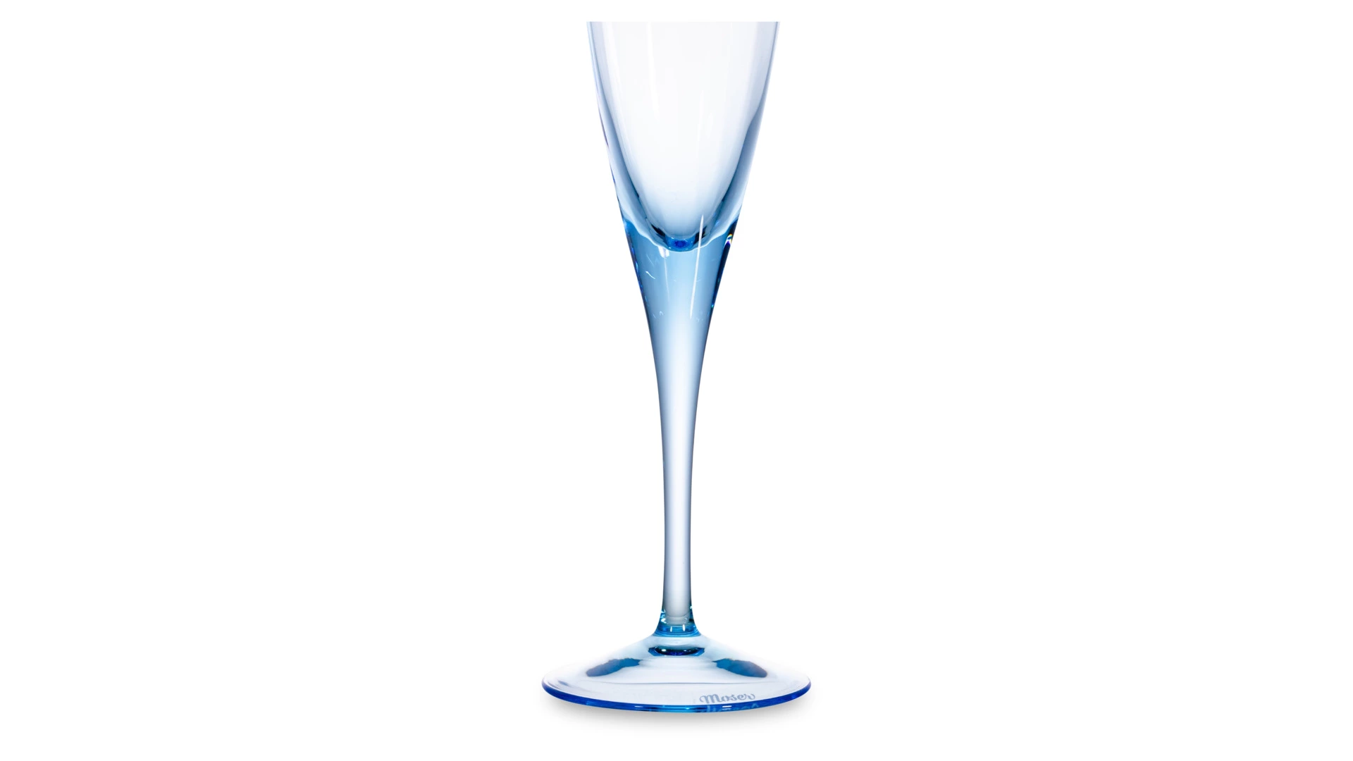 Набор фужеров для шампанского Moser Оптик 200 мл, 2 шт, аквамарин, п/к