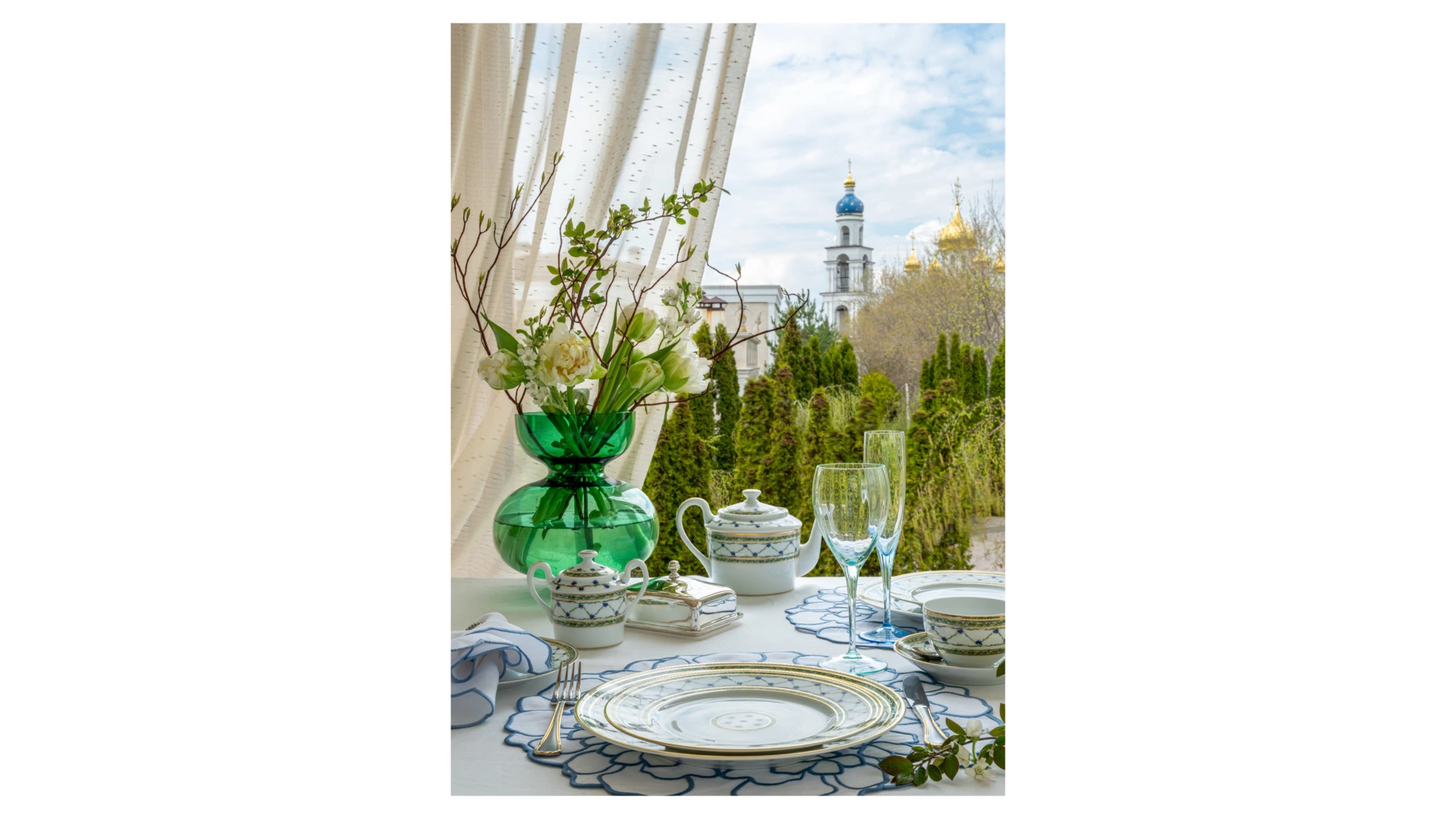 Набор фужеров для шампанского Moser Оптик 200 мл, 2 шт, аквамарин, п/к