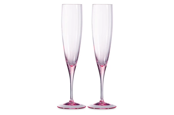 Набор фужеров для шампанского Moser Оптик 200 мл, 2 шт, розалин, п/к