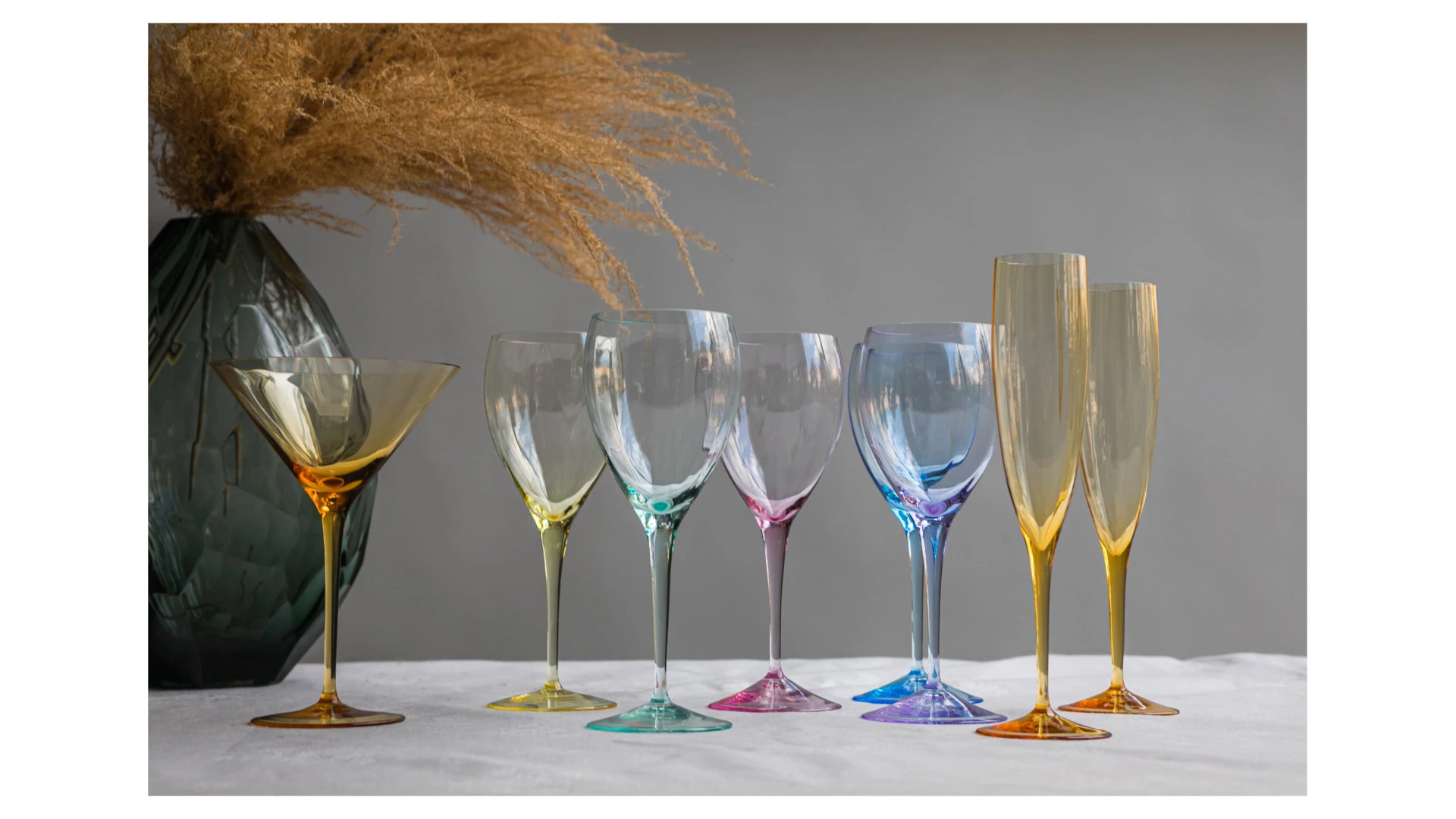 Набор фужеров для шампанского Moser Оптик 200 мл, 2 шт, топаз, п/к