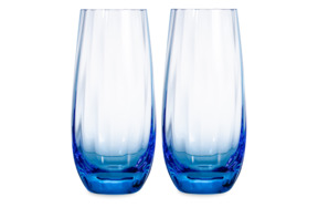 Набор стаканов для воды Moser Оптик 350 мл, 2 шт, аквамарин, п/к