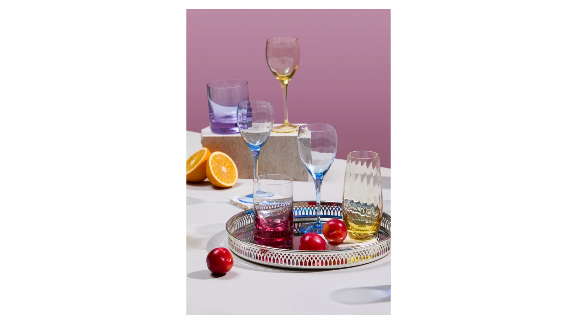 Набор стаканов для воды Moser Оптик 350 мл, 2 шт, желтый, п/к