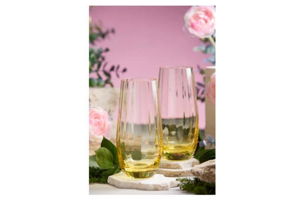 Набор стаканов для воды Moser Оптик 350 мл, 2 шт, желтый, п/к