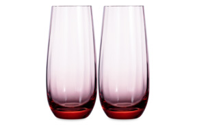 Набор стаканов для воды Moser Оптик 350 мл, 2 шт, розалин, п/к