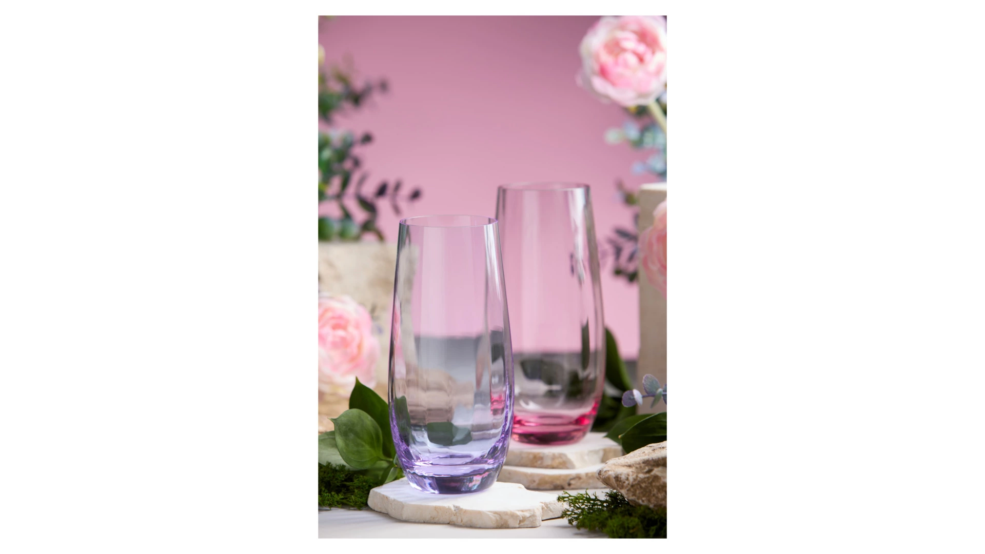 Набор стаканов для воды Moser Оптик 350 мл, 2 шт, топаз, п/к