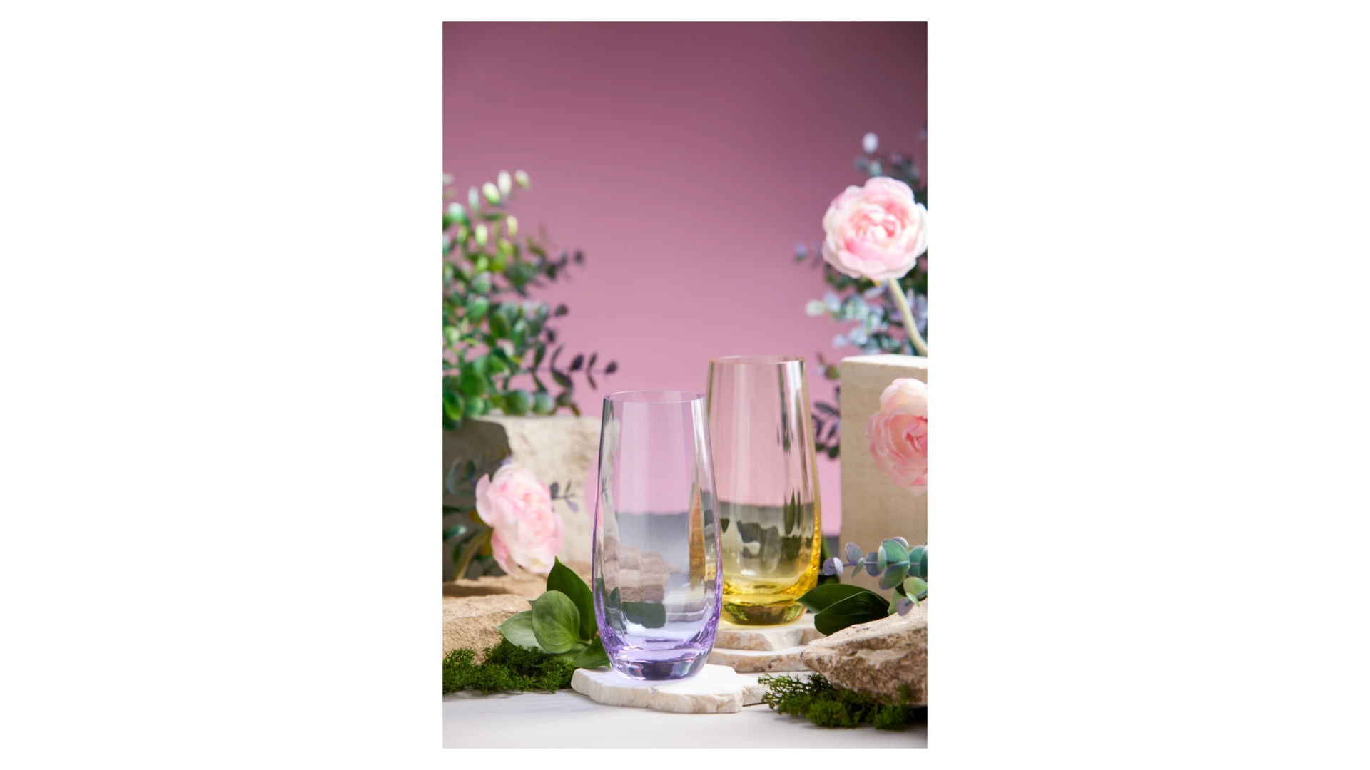 Набор стаканов для воды Moser Оптик 350 мл, 2 шт, топаз, п/к