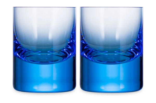 Набор стопок для водки Moser Виски сет 60 мл, 2 шт, аквамарин, п/к