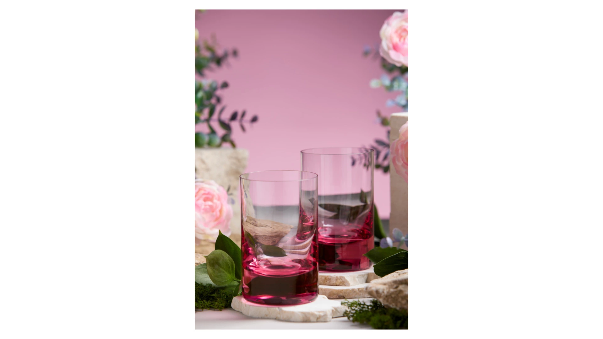 Набор стопок для водки Moser Виски сет 60 мл, 2 шт, розалин, п/к