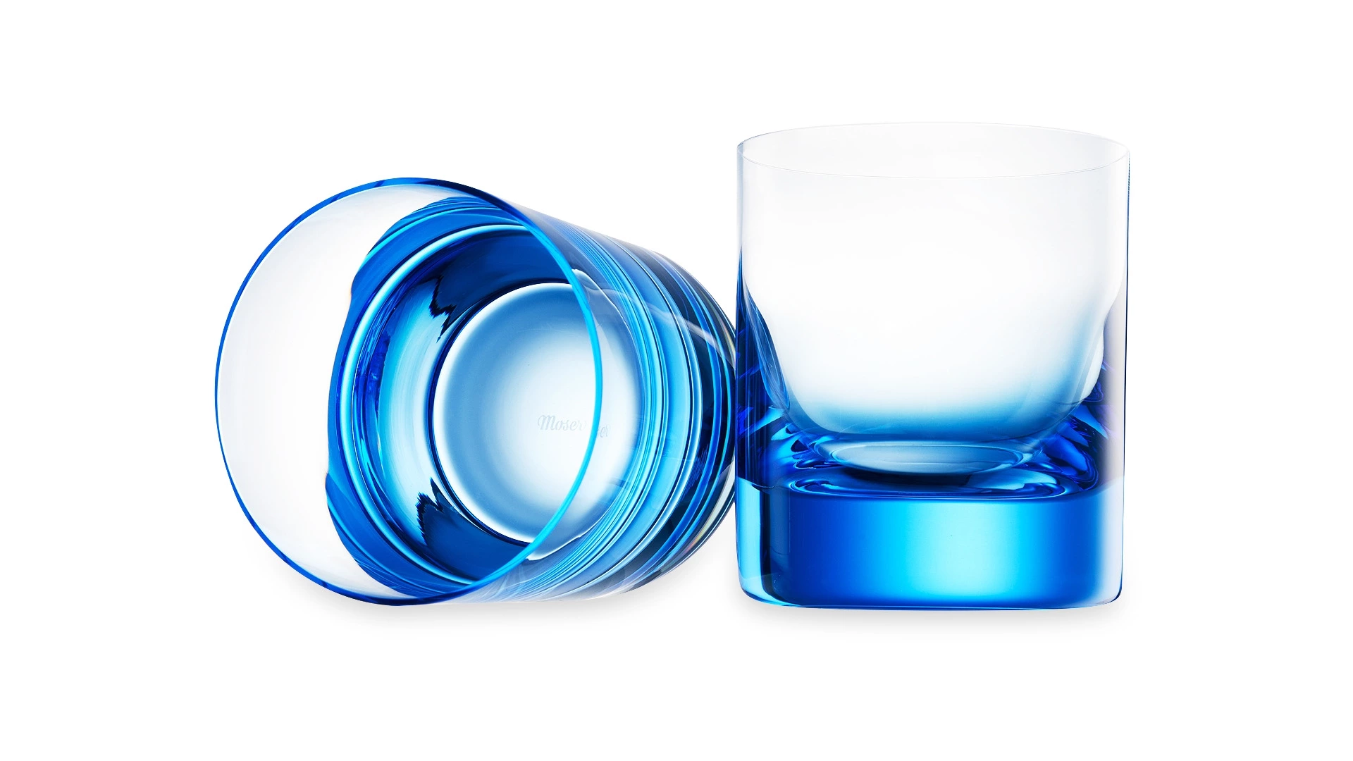 Набор стаканов для виски Moser Виски сет 370 мл, 2 шт, аквамарин, п/к