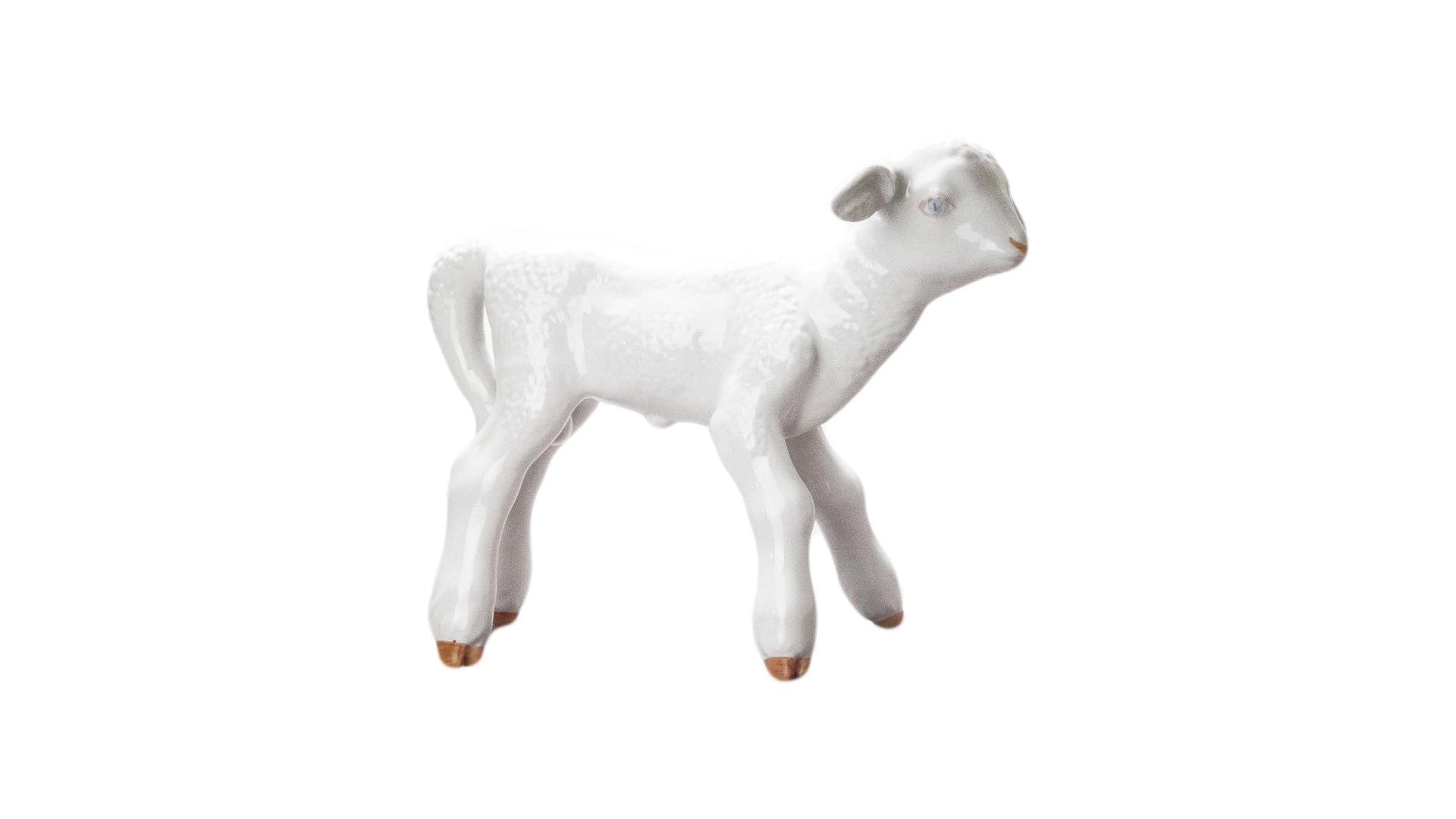 Скульптура Дулевский фарфоровый завод Барашек 28 см, фарфор