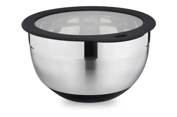 Миска для смешивания нескользящая Weis 3 л, 20х12 см, сталь нержавеющая