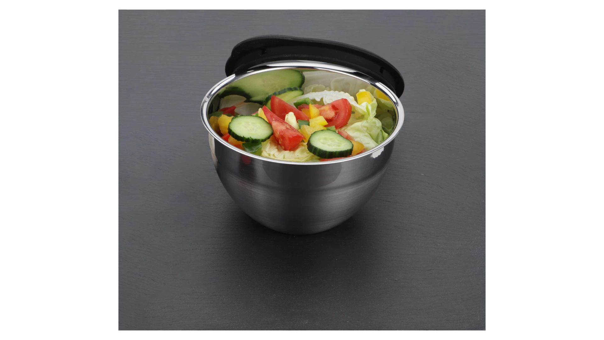 Миска для смешивания нескользящая Weis 3 л, 20х12 см, сталь нержавеющая