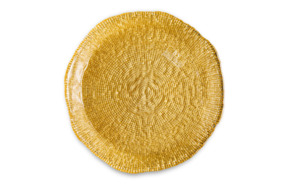 Блюдо круглое IVV Диаманте 32 см, золотистое
