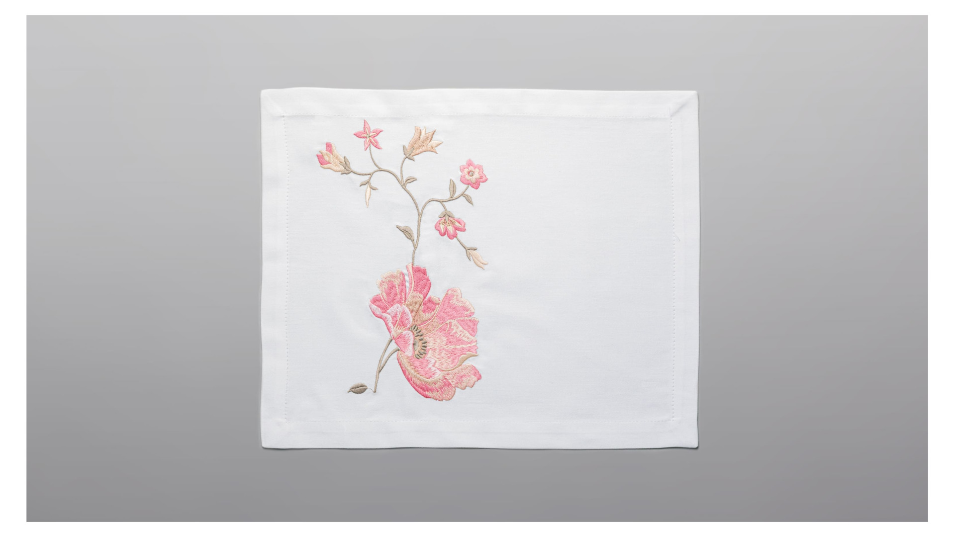 Салфетка Momo for home Весна Фантазийный цветок 42х22 см, хлопок, белый