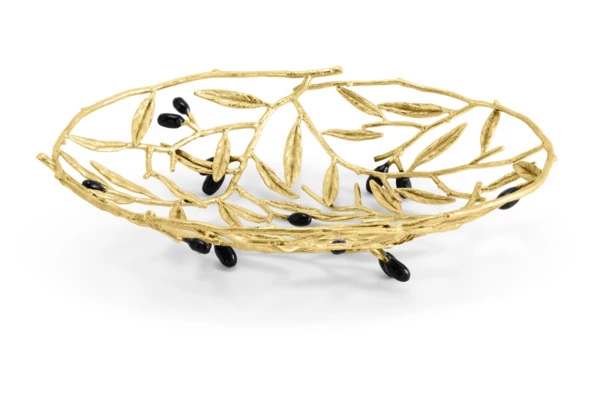 Блюдо Michael Aram Золотая оливковая ветвь 29х22 см