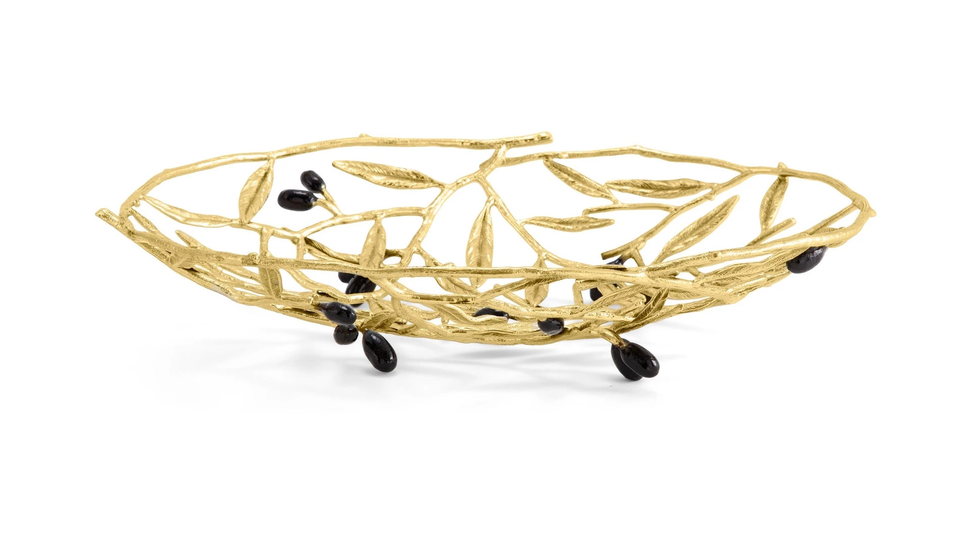 Блюдо Michael Aram Золотая оливковая ветвь 29х22 см