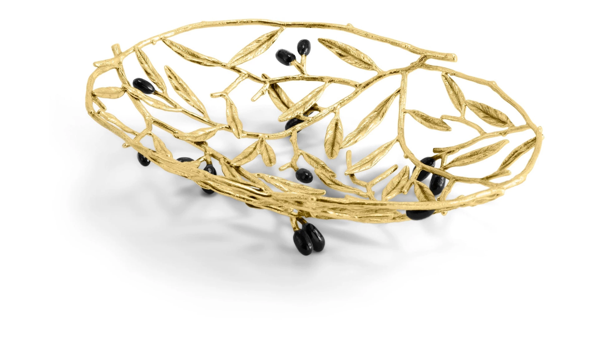 Блюдо Michael Aram Золотая оливковая ветвь 29х22 см