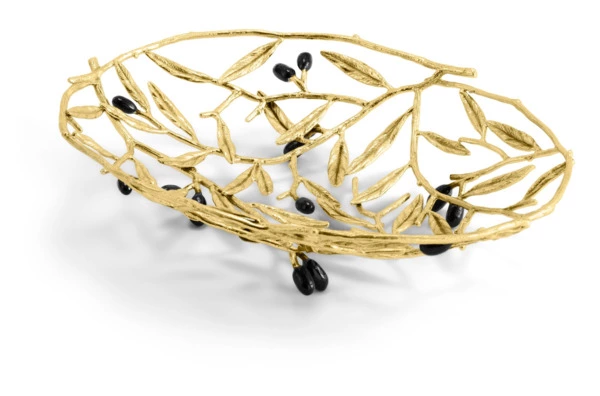 Блюдо Michael Aram Золотая оливковая ветвь 29х22 см