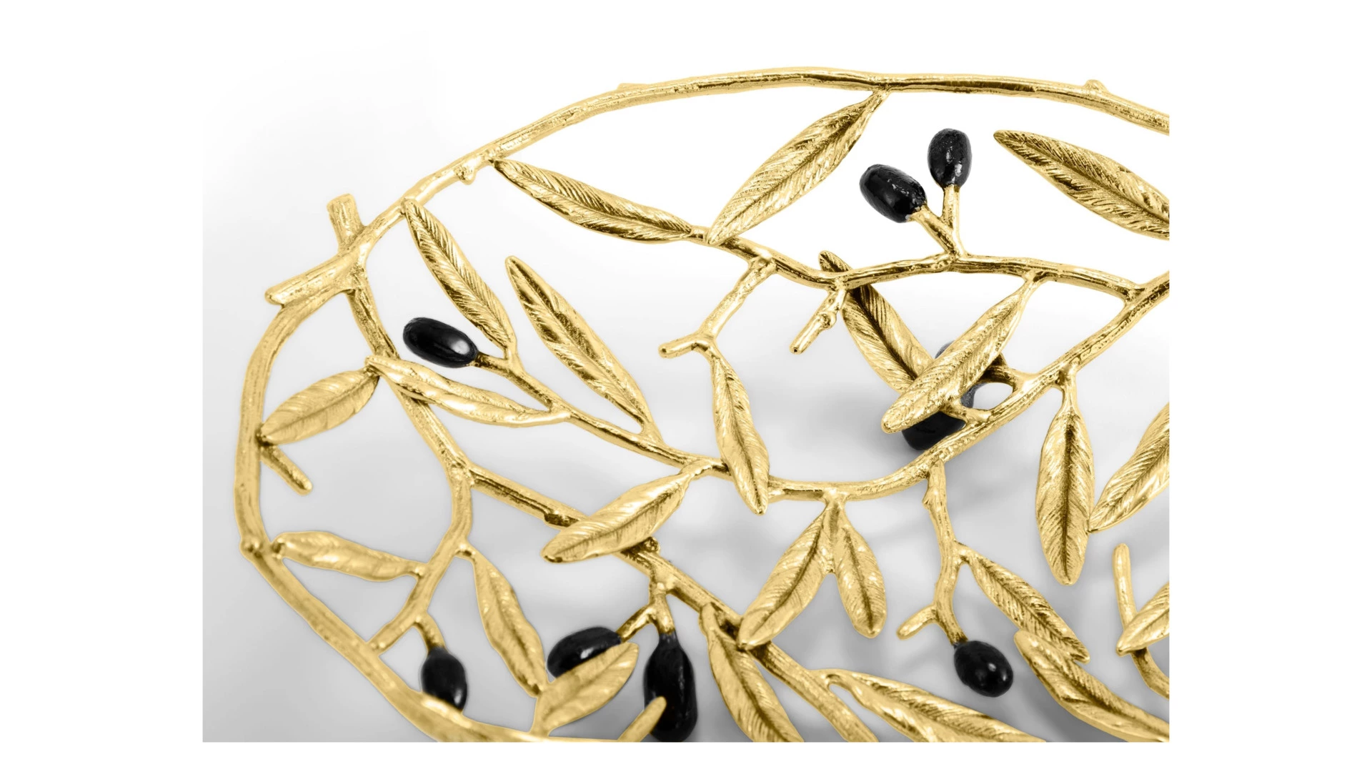 Блюдо Michael Aram Золотая оливковая ветвь 29х22 см