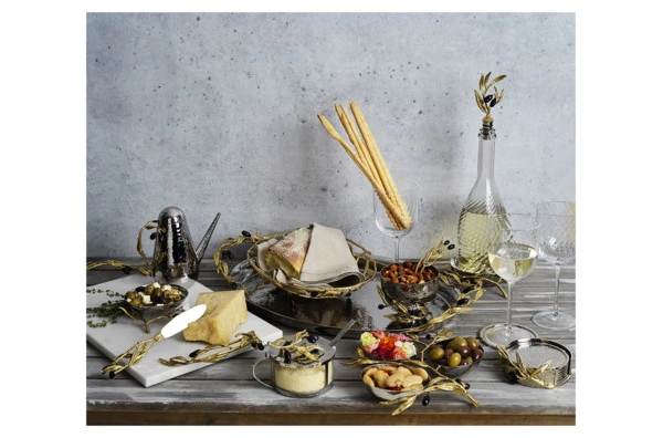 Блюдо Michael Aram Золотая оливковая ветвь 29х22 см