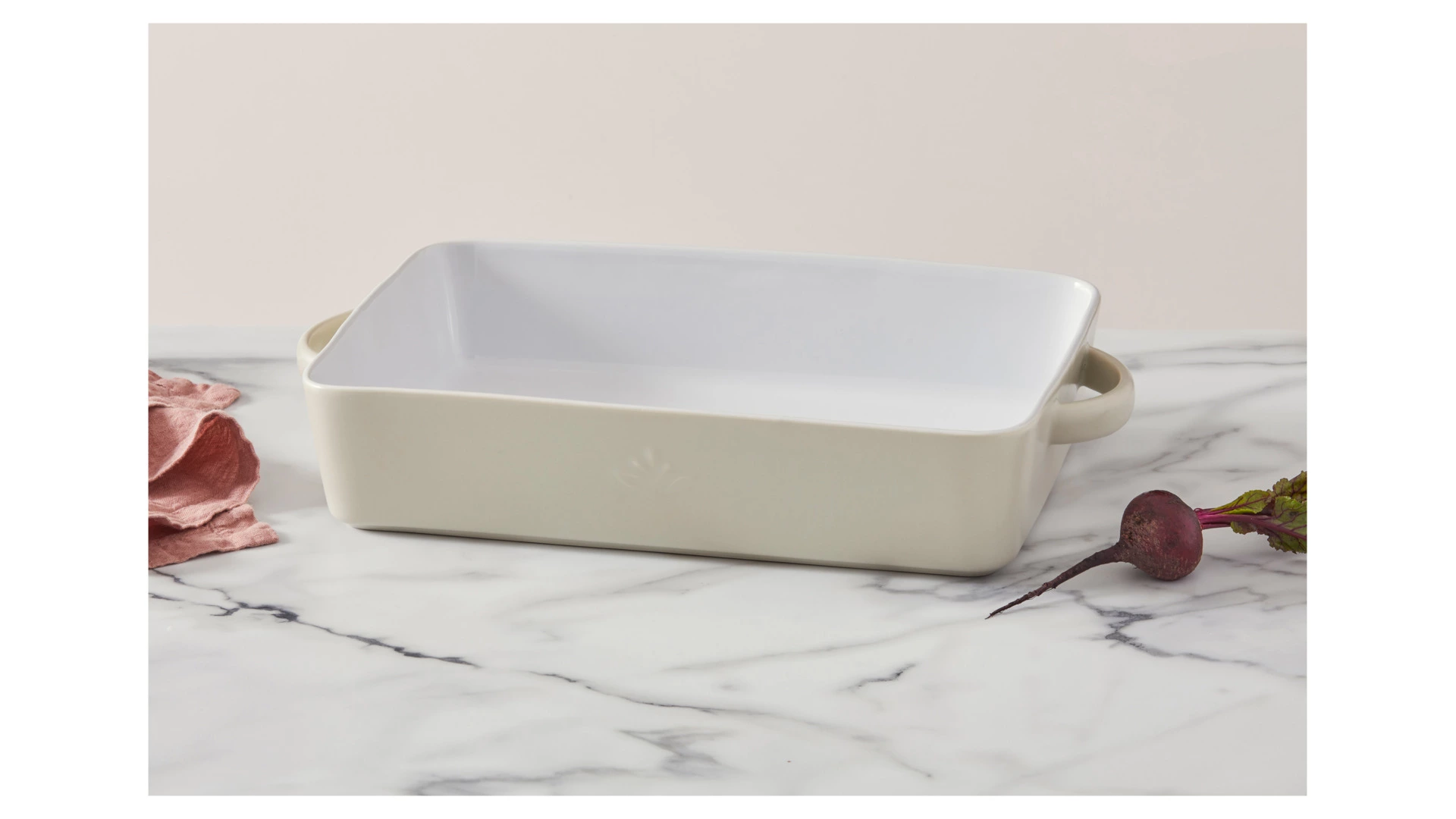 Блюдо прямоугольное Casa Domani Moderna 31х21 см, керамика, кремовый, п/к