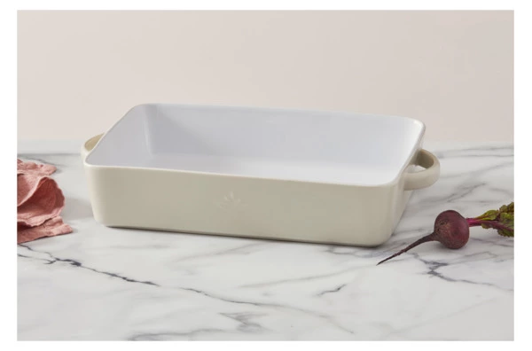 Блюдо прямоугольное Casa Domani Moderna 31х21 см, керамика, кремовый, п/к
