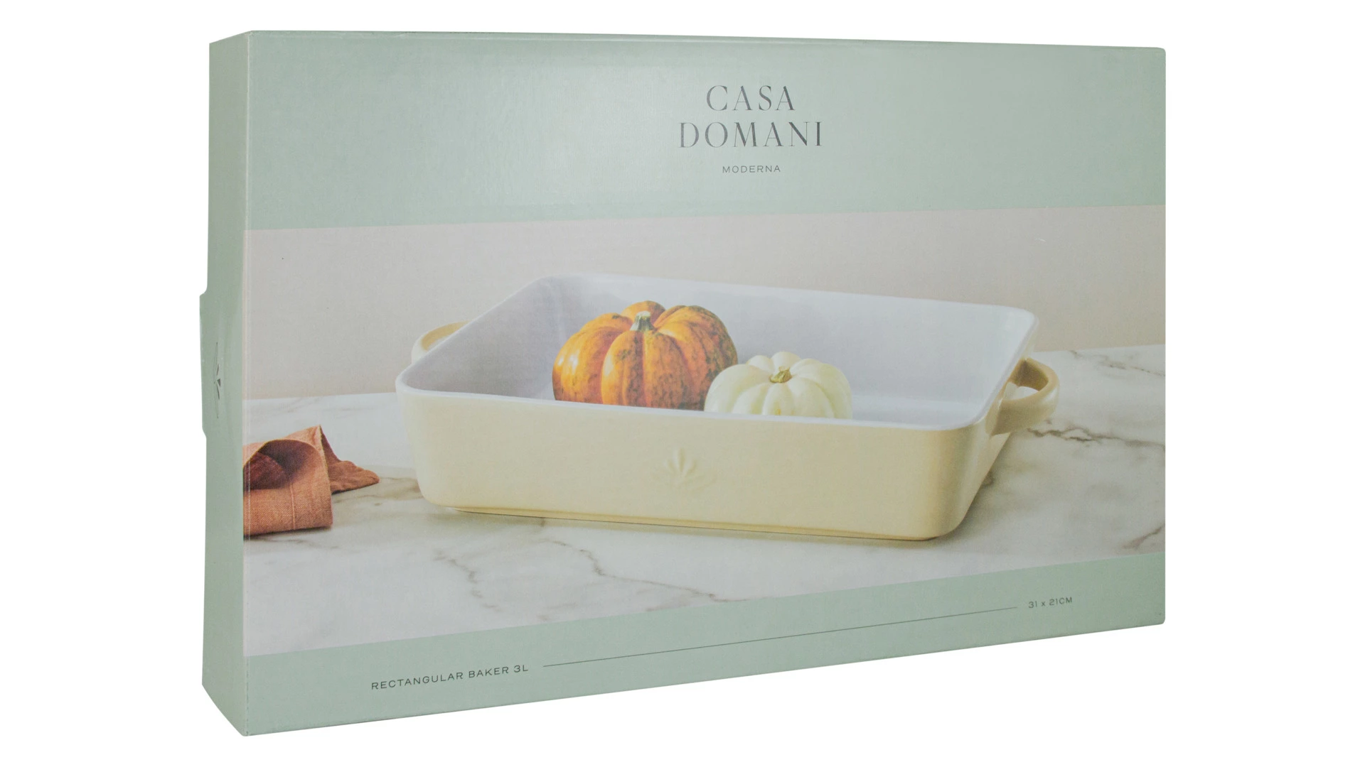 Блюдо прямоугольное Casa Domani Moderna 31х21 см, керамика, кремовый, п/к