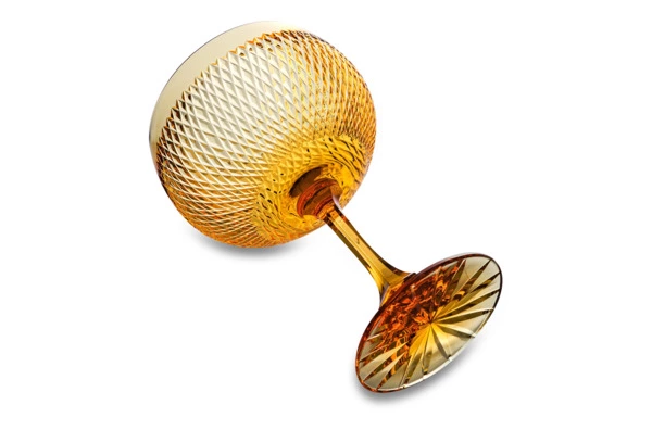 Ваза для конфет ГХЗ Шар Валенсия 13,9 см, хрусталь, янтарная