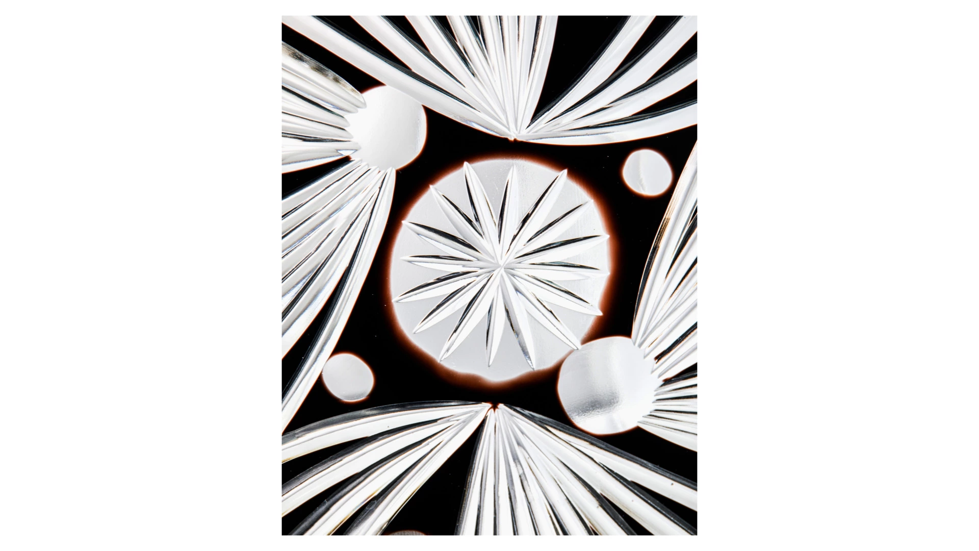 Блюдо декоративное ГХЗ 39 см, хрусталь, черный